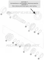BOITE DE VITESSES   ARBRE PRIMAIRE pour KTM 150 XC de 2010