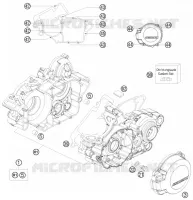 CARTER MOTEUR pour KTM 150 XC de 2010