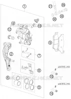 ETRIER DE FREIN AVANT pour KTM 150 XC de 2010