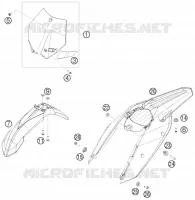 PLASTIQUES pour KTM 150 XC de 2010