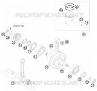VILEBREQUIN / PISTON pour KTM 150 XC de 2010