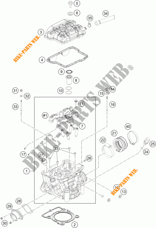 CULASSE pour KTM 250 XCF-W de 2014