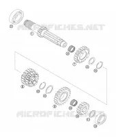 BOITE DE VITESSES   ARBRE PRIMAIRE pour KTM 250 XCF-W de 2006