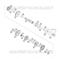 BOITE DE VITESSES   ARBRE SECONDAIRE pour KTM 250 XCF-W de 2006