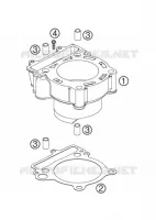 CYLINDRE pour KTM 250 XCF-W de 2006