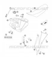 RESERVOIR / SELLE pour KTM 250 XCF-W de 2006