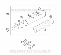 SILENCIEUX D'ECHAPPEMENT pour KTM 250 XCF-W de 2006