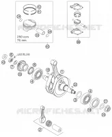 VILEBREQUIN / PISTON pour KTM 250 XCF-W de 2006