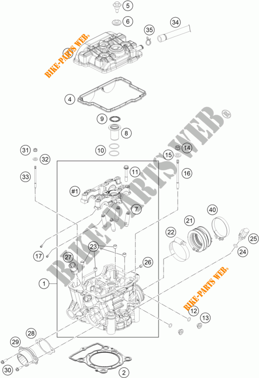 CULASSE pour KTM 250 XC-F de 2015