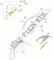 PLASTIQUES pour KTM 450 XC-W de 2015
