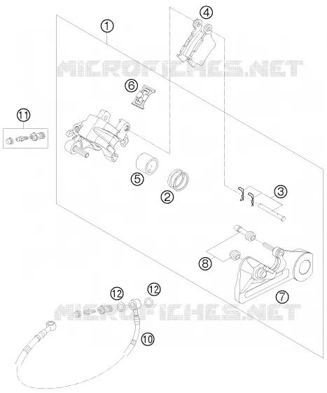 ETRIER DE FREIN AR KTM MOTO 450 2009 XC-W  450 XC-W