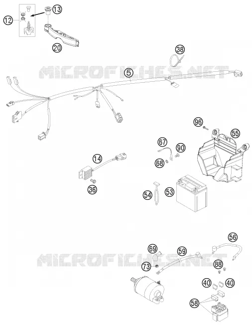 FAISCEAU ELECTRIQUE KTM MOTO 450 2009 XC-W  450 XC-W