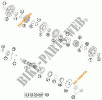 BOITE DE VITESSES   ARBRE SECONDAIRE pour KTM 450 XC-F de 2013