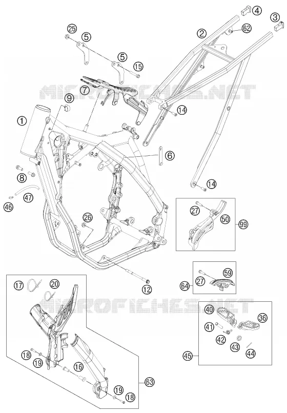 CADRE KTM MOTO 450 2013 XC-F  450 XC-F