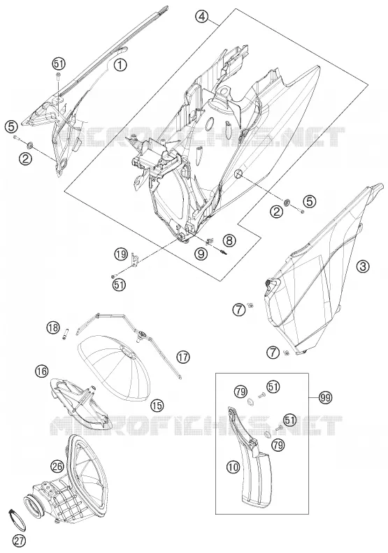 FILTRE A AIR KTM MOTO 450 2013 XC-F  450 XC-F