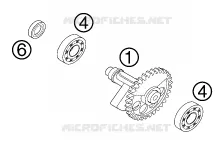ARBRE D'EQUILIBRAGE KTM MOTO 400 2002 MXC  400 MXC RACING