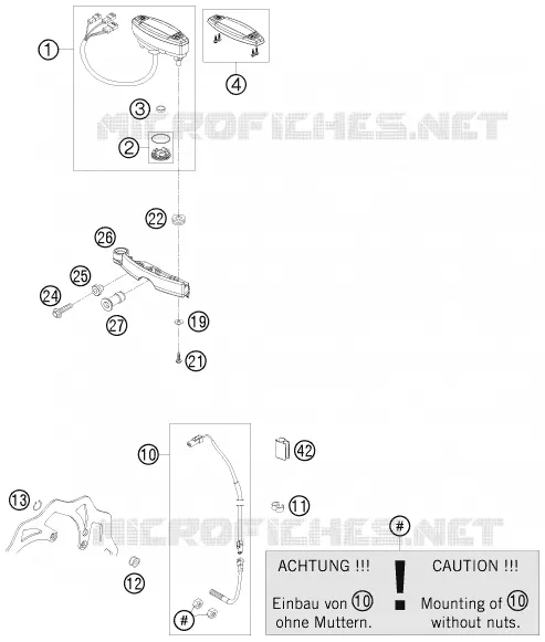 CONTACTEUR A CLE KTM MOTO 400 2010 XC-W  400 XC-W