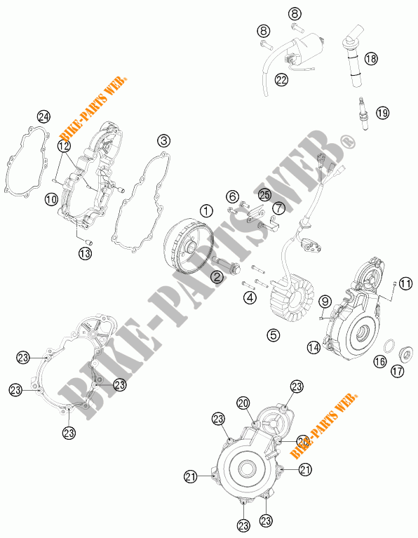 ALLUMAGE pour KTM 350 XCF-W de 2014