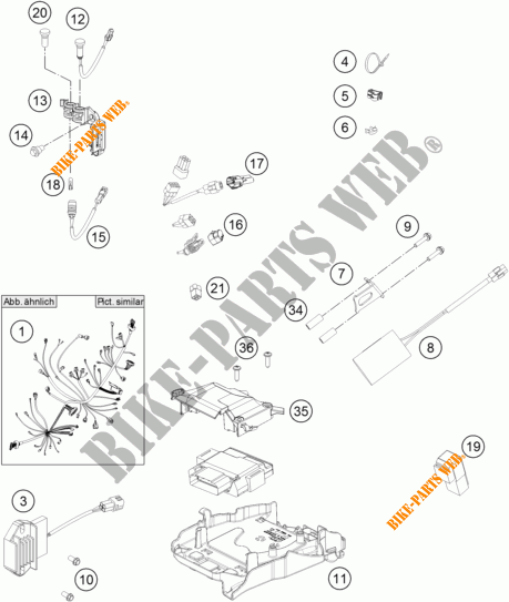 FAISCEAU ELECTRIQUE pour KTM 350 XC-F de 2015