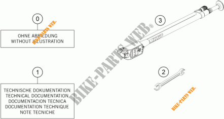 TROUSSE A OUTILS / MANUELS / OPTIONS pour KTM 250 XC de 2018