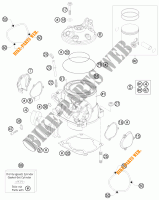 CYLINDRE / CULASSE pour KTM 250 XC de 2011