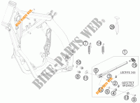 BEQUILLE LATERALE / CENTRALE pour KTM 250 XC de 2009