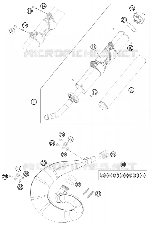ECHAPPEMENT KTM MOTO 250 2016 XC-W  250 XC-W