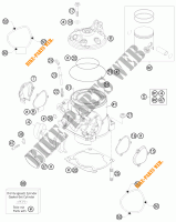 CYLINDRE / CULASSE pour KTM 250 XC-W de 2011