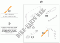 TROUSSE A OUTILS / MANUELS / OPTIONS pour KTM 250 XC-W de 2011