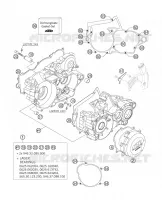 CARTER MOTEUR pour KTM 250 XC-W de 2006