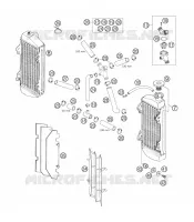CIRCUIT DE REFROIDISSEMENT pour KTM 250 XC-W de 2006