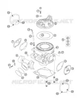 CYLINDRE / CULASSE pour KTM 250 XC-W de 2006
