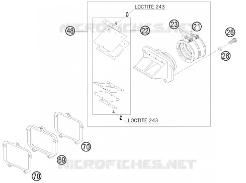 BOITE A CLAPETS KTM MOTO 200 2015 XC-W  200 XC-W