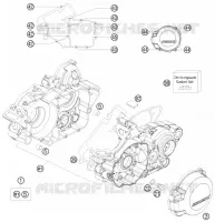 CARTER MOTEUR pour KTM 200 XC-W de 2012