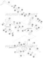 MECANISME DE SELECTION DE VITESSES pour KTM 200 XC-W de 2012
