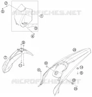 PLASTIQUES pour KTM 200 XC-W de 2012