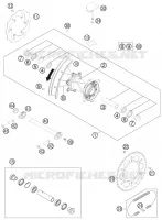 ROUE ARRIERE pour KTM 200 XC-W de 2012
