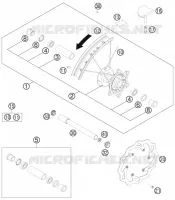 ROUE AVANT pour KTM 200 XC-W de 2012