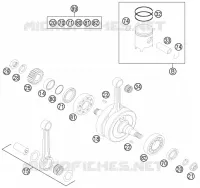VILEBREQUIN / PISTON pour KTM 200 XC-W de 2012