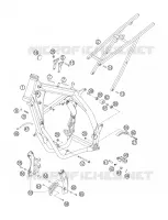 CADRE pour KTM 200 XC-W de 2006