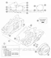 CARTER MOTEUR pour KTM 200 XC-W de 2006