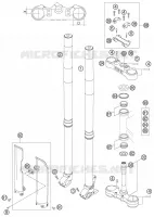 FOURCHE / T DE FOURCHE pour KTM 200 XC-W de 2006