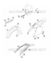 PLASTIQUES pour KTM 200 XC-W de 2006