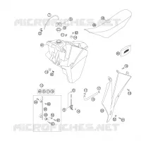 RESERVOIR / SELLE pour KTM 200 XC-W de 2006