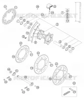 ROUE ARRIERE pour KTM 200 XC-W de 2006