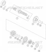 BOITE DE VITESSES   ARBRE PRIMAIRE pour KTM FREERIDE 350 de 2016