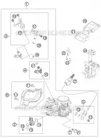 BOITIER PAPILLON INJECTION pour KTM FREERIDE 350 de 2016