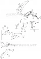 PLASTIQUES pour KTM FREERIDE 350 de 2016