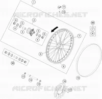 ROUE AVANT pour KTM FREERIDE 350 de 2016