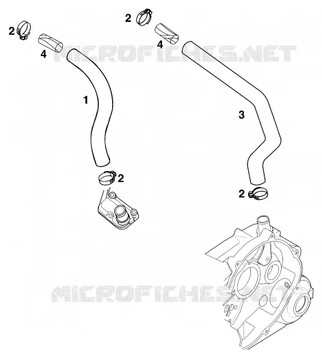 VENTILATION MOTEUR KTM MOTO 640 1999 ENDURO  640 LC4 SIX DAYS
